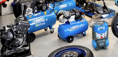 ABAC_homepage banner_products_Bike workshop, air compressors family image
