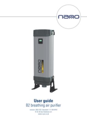 The user guide for B2 models of breathing air purifiers