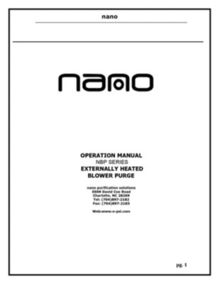 Nano D5 legacy equipment user guide