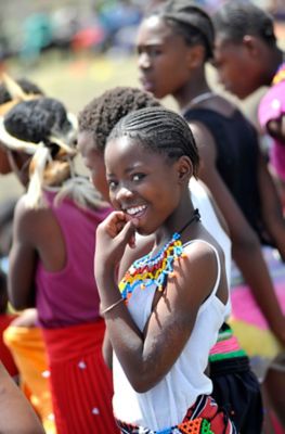 Girl looking into the camera