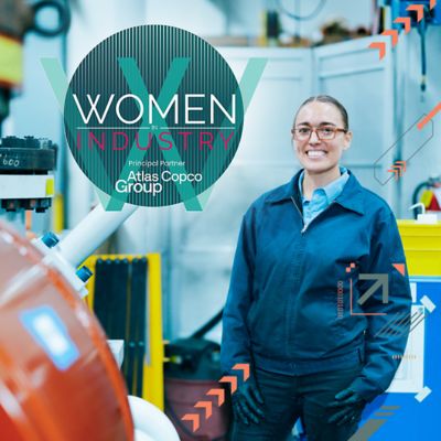 Women engineer smiling