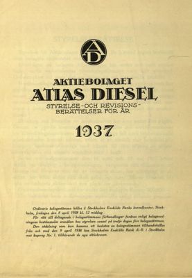 Annual report Cover 1937