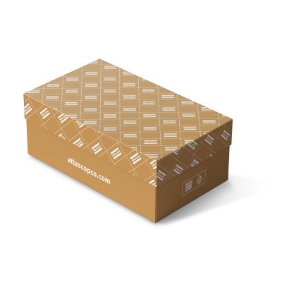 Atlas Copco packaging branding - 1a pattern