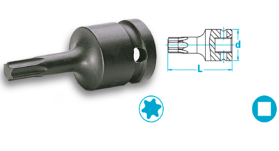 Comb Bit sockets for Torx, tool accessories, Socket and bits