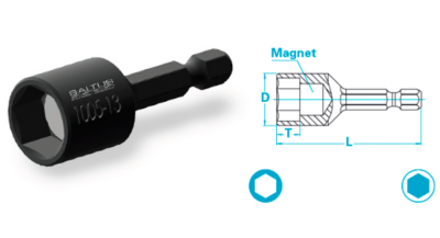 Comb Nut setter with magnet, Tool accessories, Socket and bits