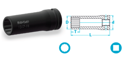 Comb Sockets long double hex, Tool accessories, Socket and bits, Saltus