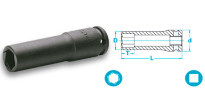 Comb Sockets long pathfinder, Tool accessories, Socket and bits, Saltus