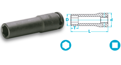 Comb Sockets long thin, Tool accessories, Socket and bits, Saltus