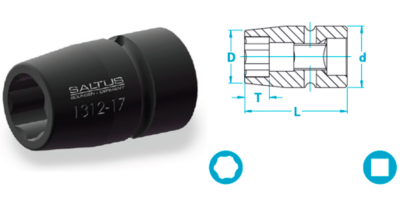Comb Sockets short surface guided, Tool accessories, Socket and bits, Saltus