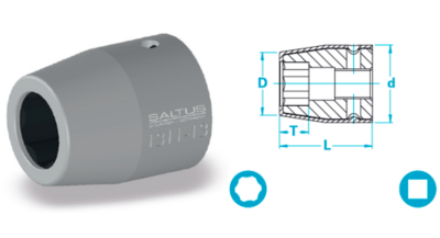 Comb Sockets short surface protection sleeve., Tool accessories, Socket and bits, Saltus