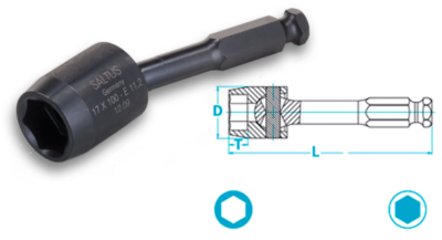 Comb Universal Nut setter, Tool accessories, Socket and bits