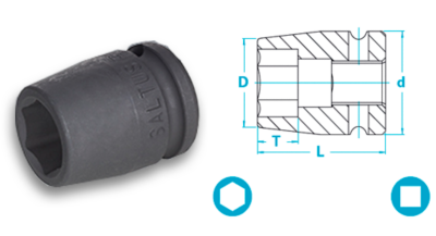 Comb standard sockets short, Tool accessories, Socket and bits, Saltus