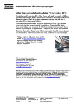 20160919_Atlas Copcos kapitalmarknadsdag 15 november 2016