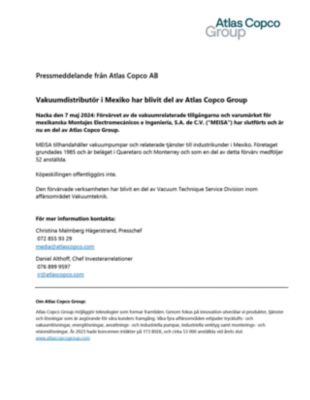 20240507 Vakuumdistributör i Mexiko har blivit del av Atlas Copco Group
