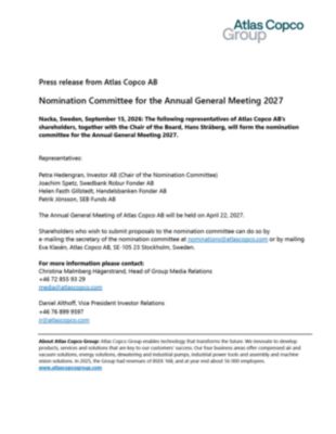 20260915 Nomination Committee 2027