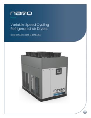 nano VDR Variable Speed Cycling Refrigerated Air Dryers Brochure for USA & Canada in English