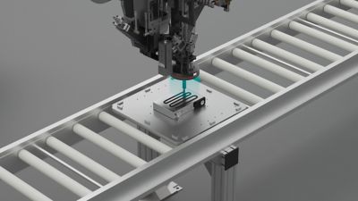 EV cell stack assembly wih SCA meter and integrated vision solutions