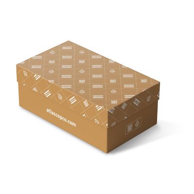 Atlas Copco packaging branding - 2a pattern