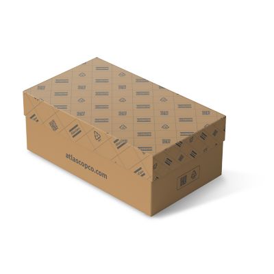 Atlas Copco packaging branding - 2b pattern