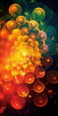 Abstract colorful orbs in Ceres color palette