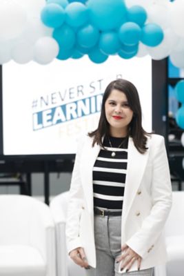 Rafaela Guzzi, Business Partner de RH no evento Never Stop Learning