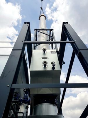 A close-up a superheater. 