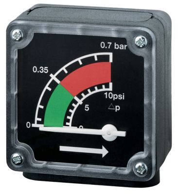  DD, DDp, PD, QD filters, pressure drop gauge