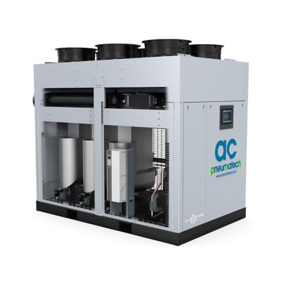 AC 2650-8500 VSD refrigeration dryer left angle ghost view