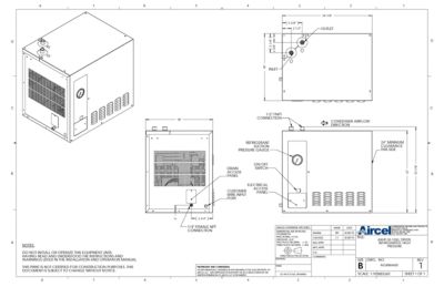 The general arrangement drawing for the aircel AXHP 20 1200 model