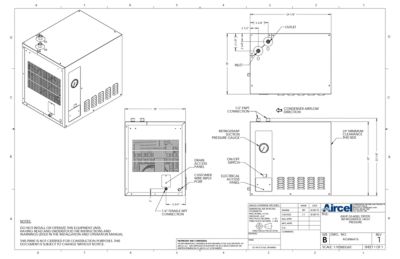 The general arrangement drawing for the aircel AXHP 20 6000 model