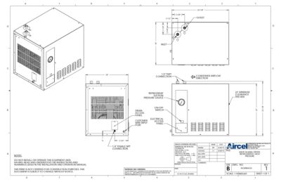 The general arrangement drawing for the aircel AXHP 30 6000 model