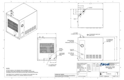 The general arrangement drawing for the aircel AXHP 40 3625 model