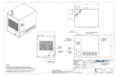 The general arrangement drawing for the aircel AXHP 40 5000 model