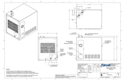 The general arrangement drawing for the aircel AXHP 40 6000 model