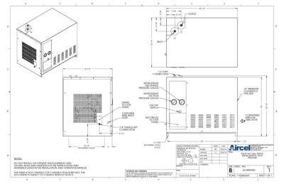 The general arrangement drawing for the aircel AXP 100 1200 model