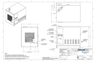 The general arrangement drawing for the aircel AXHP 100 3625 model