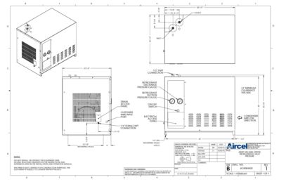 The general arrangement drawing for the aircel AXHP 100 5000 model