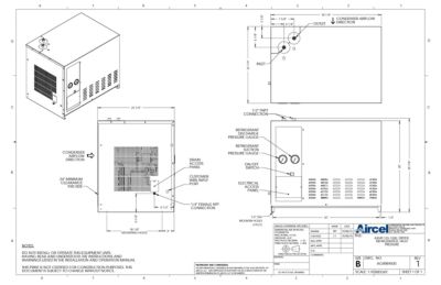 The general arrangement drawing for the aircel AXHP 125 1200 model