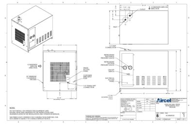 The general arrangement drawing for the aircel AXHP 200 5000 model
