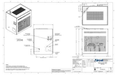 The general arrangement drawing for the aircel AXHP 275 1200 model