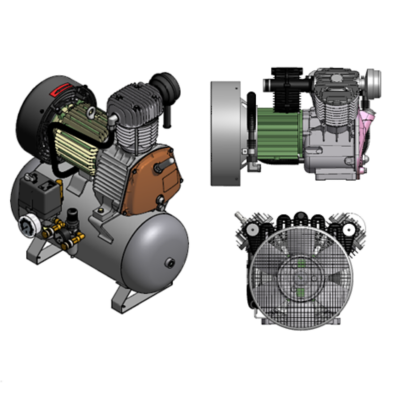 Motore compressore aria senza olio/aria senza olio a doppio pistone AC  Pompa del compressore/testa del compressore pneumatico senza olio - Cina  Motore compressore aria senza olio, compressore aria senza olio