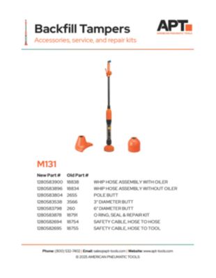 APT Backfill Tampers Accessories, Service, and Repair Kits