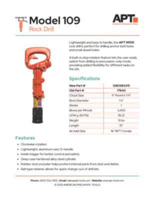 M109 APT Spec Sheet