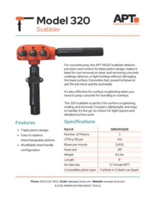APT M320 Scabbler Specification Sheet