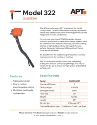 APT M322 Scabbler Specification Sheet