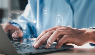 Online documentation database and document management system concept. Process automation to efficiently manage.