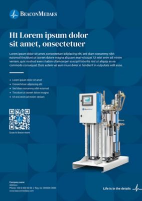 Advertisement A4 design in dark blue pattern