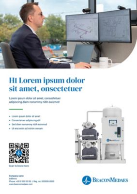 Advertisement A4 design in white background and curve shape