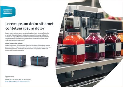 Horizontal template of an advertisement