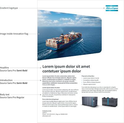 Detailed instructions on the layout of an advertisement poster